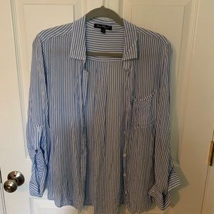 Striped Button Down Linen Shirt